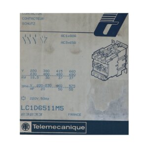 Telemecanique LC1D6511M5 Schütz Contactor Schutz...