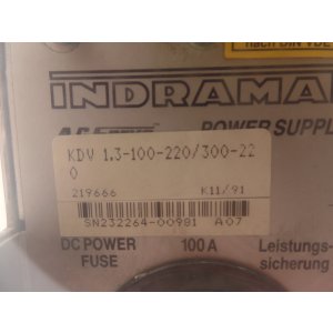 Indramat KDV 1.3-100-220/300-220 Servo-Controller Power...