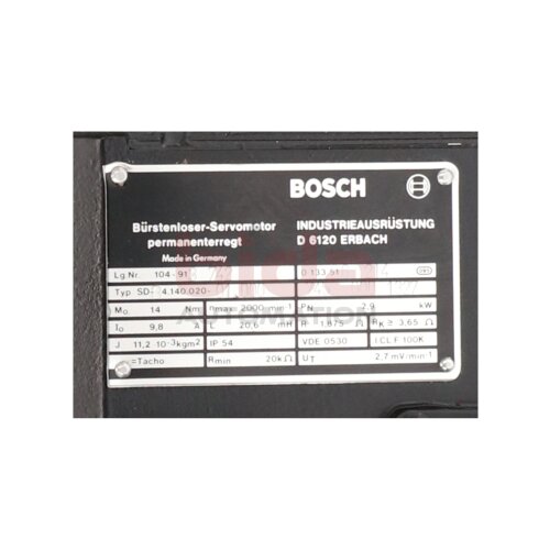 Bosch SD-B4.140.020-01.000 B&uuml;rstenloser-Servomotor Brushless servo motor
