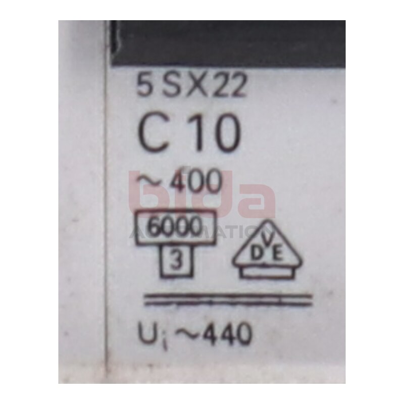 Siemens 5 SX22 C10 Leistungsschutzschalter Circuit Breaker