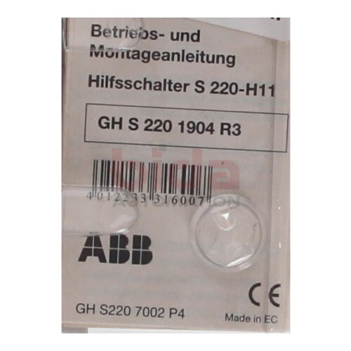 ABB GH S 220 1904 R3 Hilfsschalter Auxiliary Switch