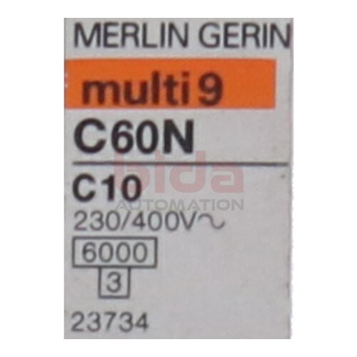 Merlin Gerlin C60N C10 Leistungsschutzschalter Circuit Breaker