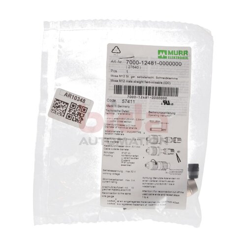 Murr 7000-12481-0000000 (27640)  Stecker mit Schneidklemme Straigt Field Wireable