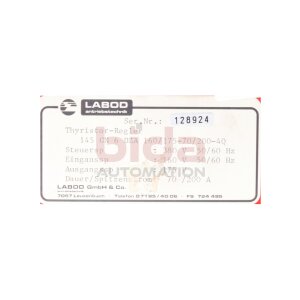 Labod 145 GN 6DZA 160/175-70/200-4Q Thyristor Regler...