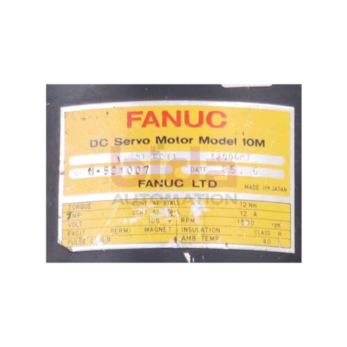 Fanuc A06B-0651-B011 (2000M) Servomotor Servo Motor