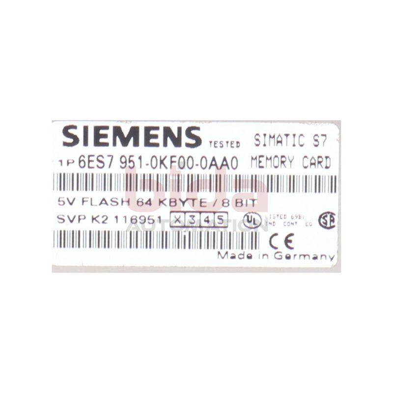 Siemens 6ES7951-0KF00-0AA0 / 6ES7 951-0KF00-0AA0 Simatic S7 Memory Card Speichermodul