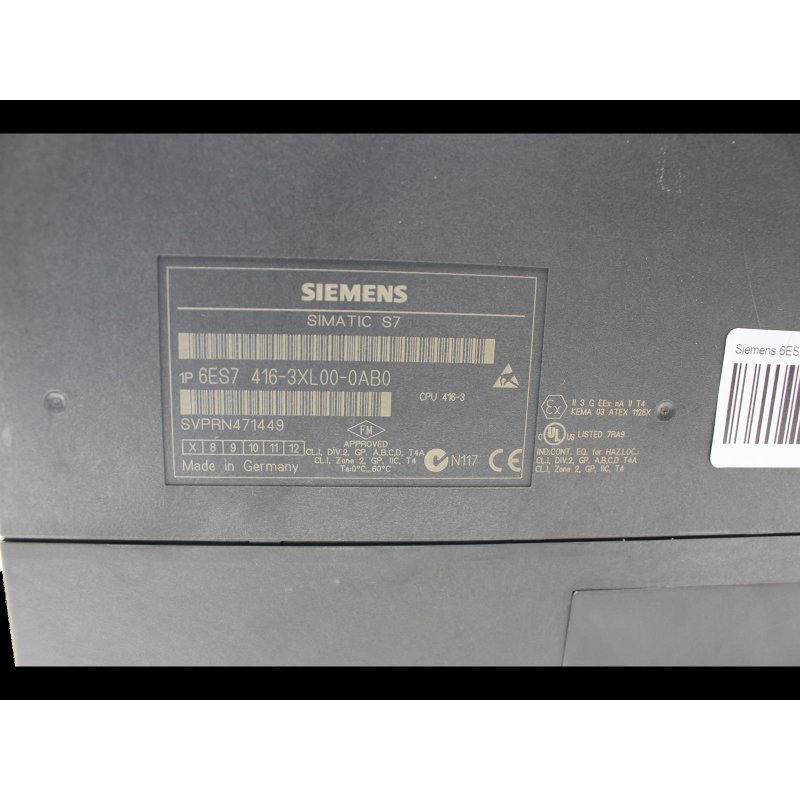 Siemens Simatic S7 CPU 6ES7 416-3XL00-0AB0 CPU 416-3