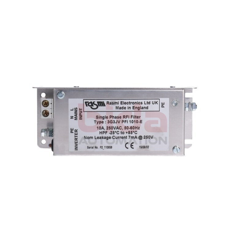 Rasmi Electronics 3G3JV PFI 1010-E Einphasenfilter Single Phase RFI Filter