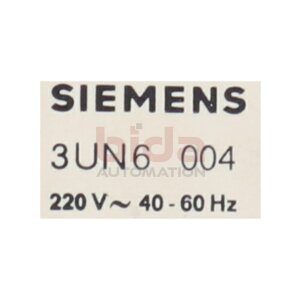 Siemens 3UN6 004 Motorschutz Auslösegerät...