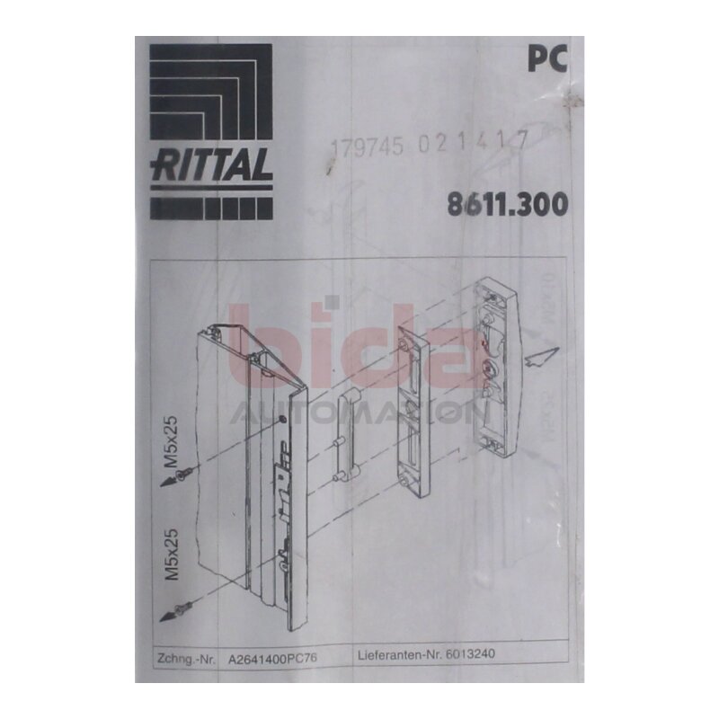 Rittal 8611.3000 Trennschalterverriegelung  Circuit Breaker Interlock