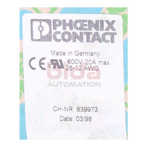 Phoenix Contact 30 01 81 5 ZFK 2,5-TWIN Klemmleiste Terminal Block