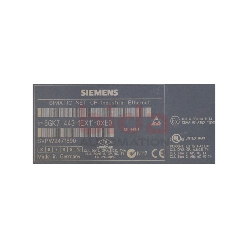 Siemens Simatic Net CP Industrial Ethernet 6GK7 443-1EX11-0XE0 CP443-1