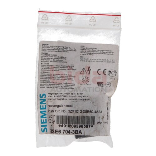 Siemens 3SE6 704-3BA / 3SE6704-3BA Magnetschalter Magnetic Switch