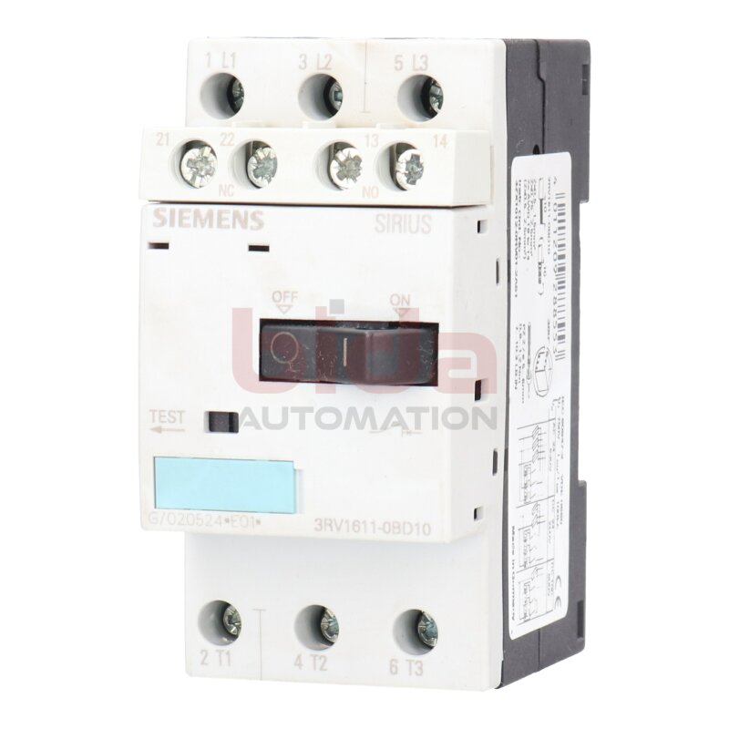 Siemens 3RV1611-0BD10 / 3RV1 611-0BD10 Leistungsschutzschalter Circuit Breaker
