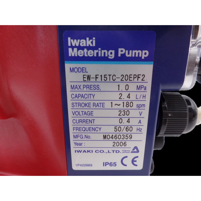 Iwaki Metering Pump EW-F15TC-20EPF2 Dosierungspumpe 2,4 l/h metering pump