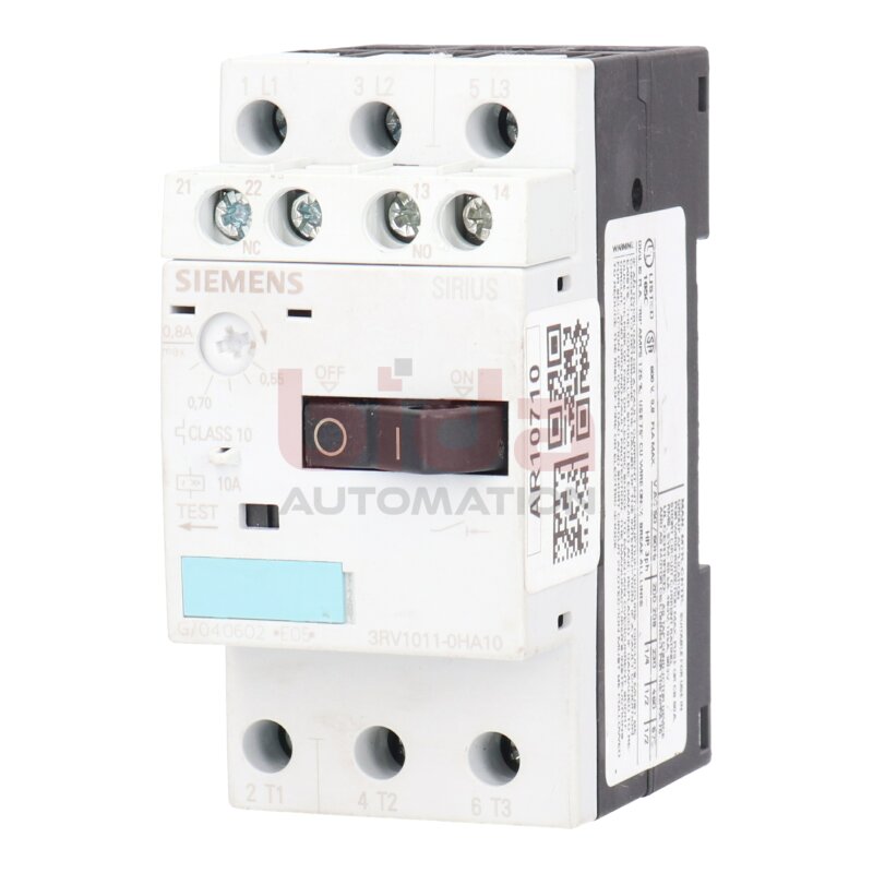 Siemens 3RV1011-0HA10 / 3RV1 011-0HA10 Leistungsschutzschalter Circuit Breaker