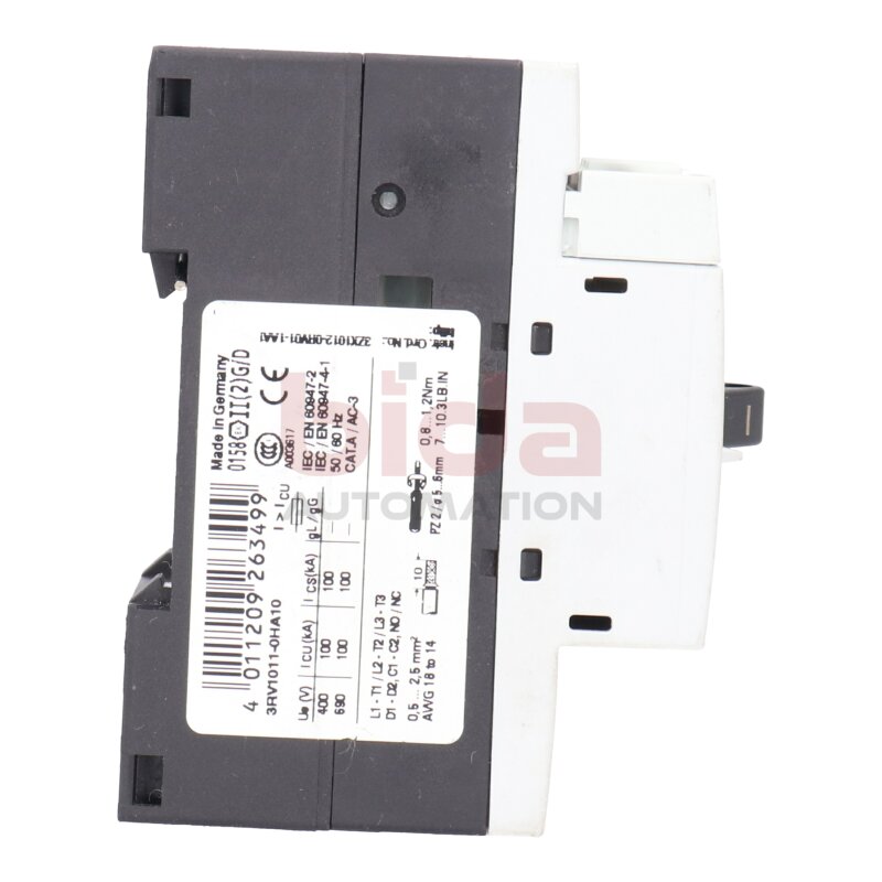 Siemens 3RV1011-0HA10 / 3RV1 011-0HA10 Leistungsschutzschalter Circuit Breaker