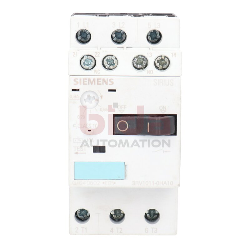Siemens 3RV1011-0HA10 / 3RV1 011-0HA10 Leistungsschutzschalter Circuit Breaker