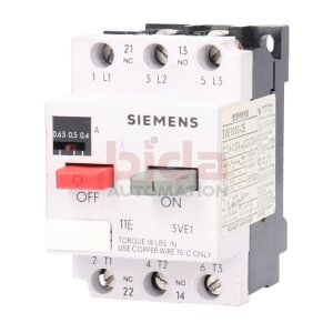 Siemens 3VE1010-2E Motoschutzschalter Motor Protection...