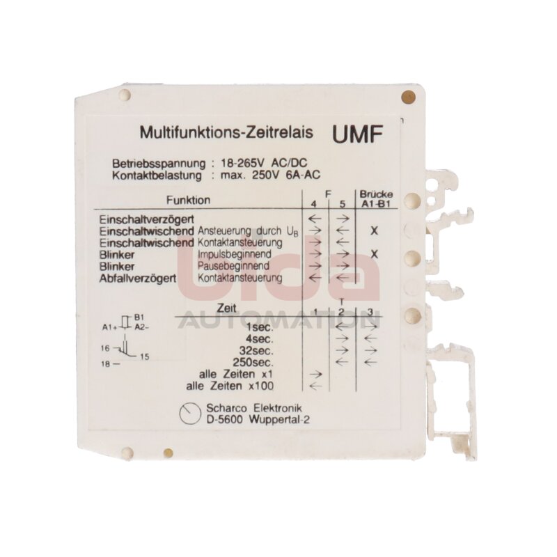 Scharco Elektronik UMF Zeitrelais Time Relay