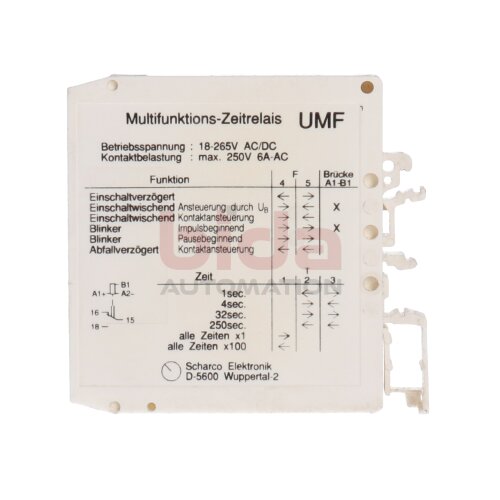 Scharco Elektronik UMF Zeitrelais Time Relay