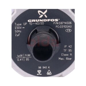 Grundfos UP 15-40/SD Heizungspumpe Umwälzpumpe Nr....
