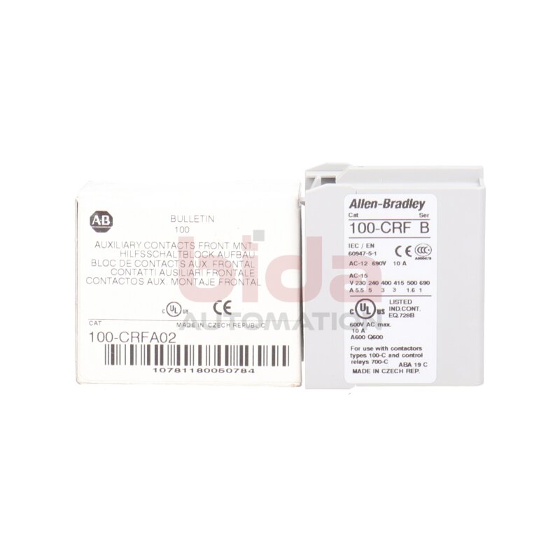 Allen-Bradley 100-CRFA02 Hilfssch&uuml;tz Auxiliary Contactor