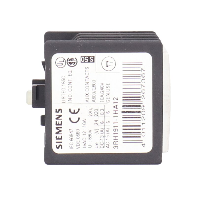 Siemens 3RH1911-1HA12 / 3RH1 911-1HA12 Hilfsschalterblock Auxiliary Switch Block