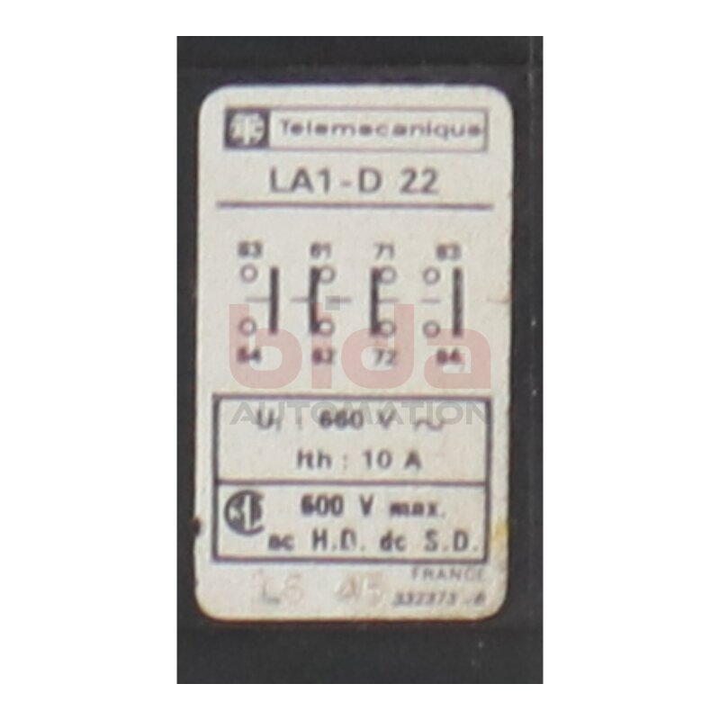 Telemecanique LA1- D 22 Hilfssch&uuml;tz Auxiliary Contactor