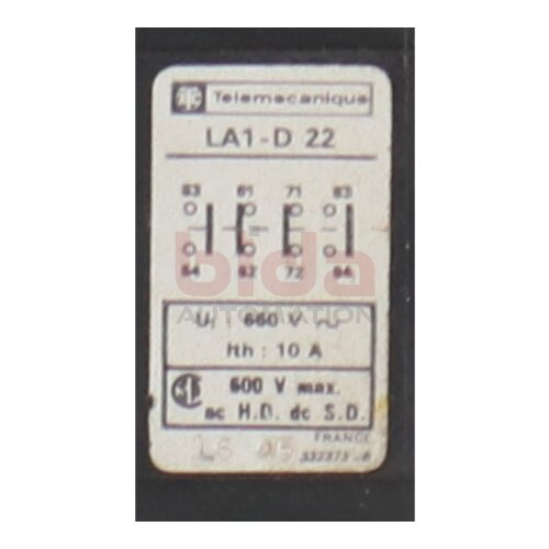 Telemecanique LA1- D 22 Hilfssch&uuml;tz Auxiliary Contactor