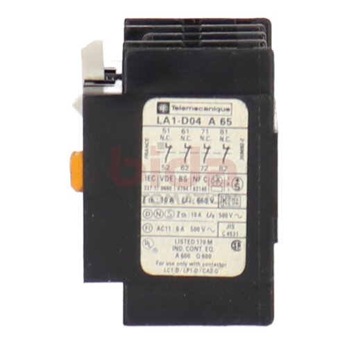 Telemecanique LA1-D04.A65 Hilfsschalterblock Auxiliary Contact Block