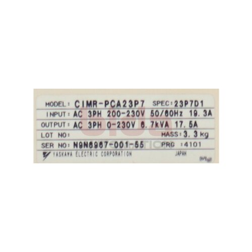 Yaskawa CIMR-PCA23P7 Frequenzumrichter Frequency Converter