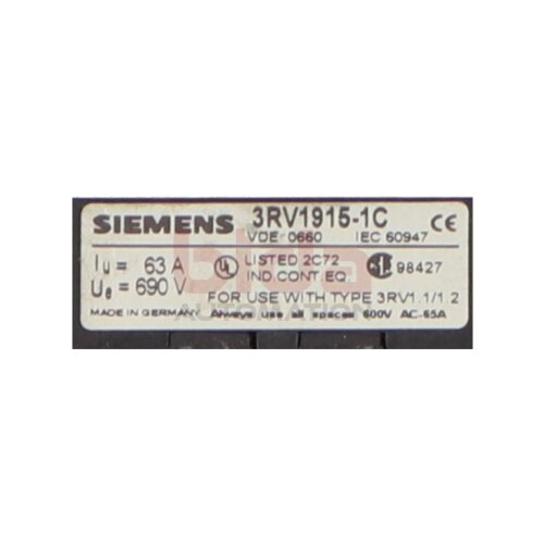 Siemens 3RV1915-1C 3- Phasen Sammelschiene 3 Phase Busbar
