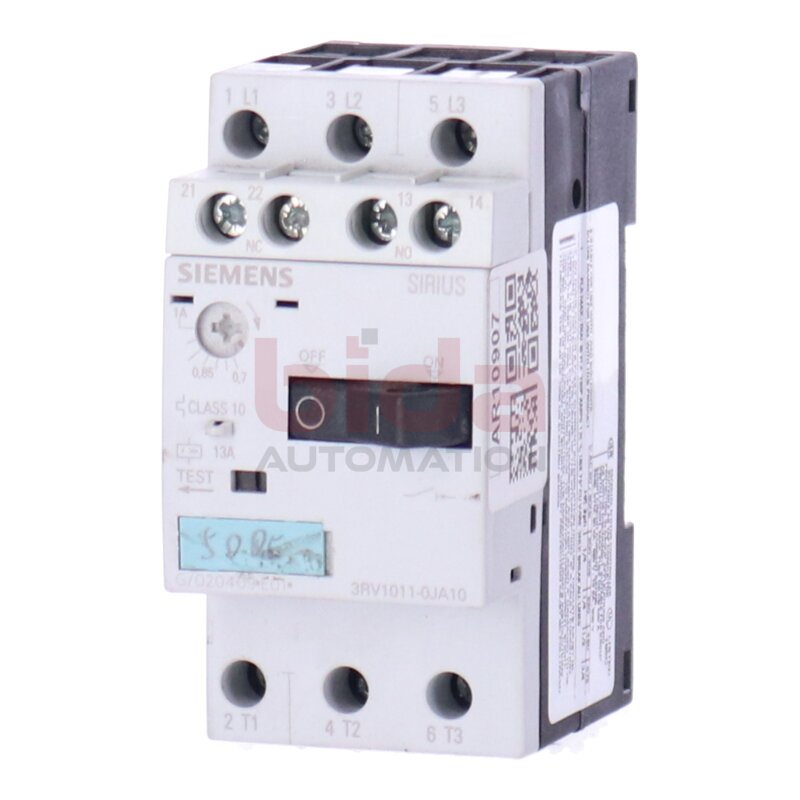 Siemens 3RV1011-0JA10 / 3RV1 011-0JA10 Motoschutzschalter Motor Protection Switch