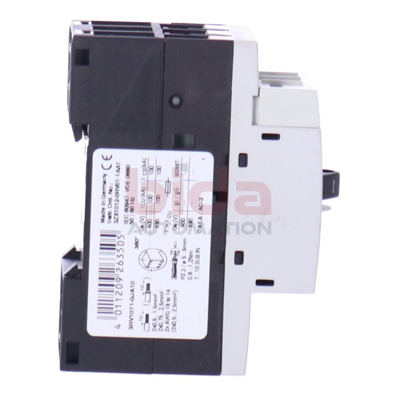 Siemens 3RV1011-0JA10 / 3RV1 011-0JA10 Motoschutzschalter Motor Protection Switch