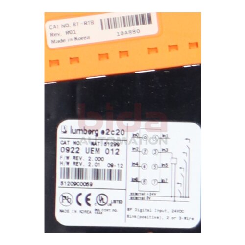 Lumberg 0922 UEM 012 Digitales Eingangsmodul Digital Imput Module