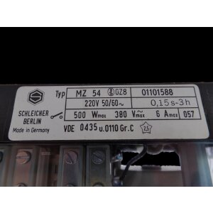 Schleicher MZ 54 Mikrolais Zeitrelais 0,15s-3h microlais...