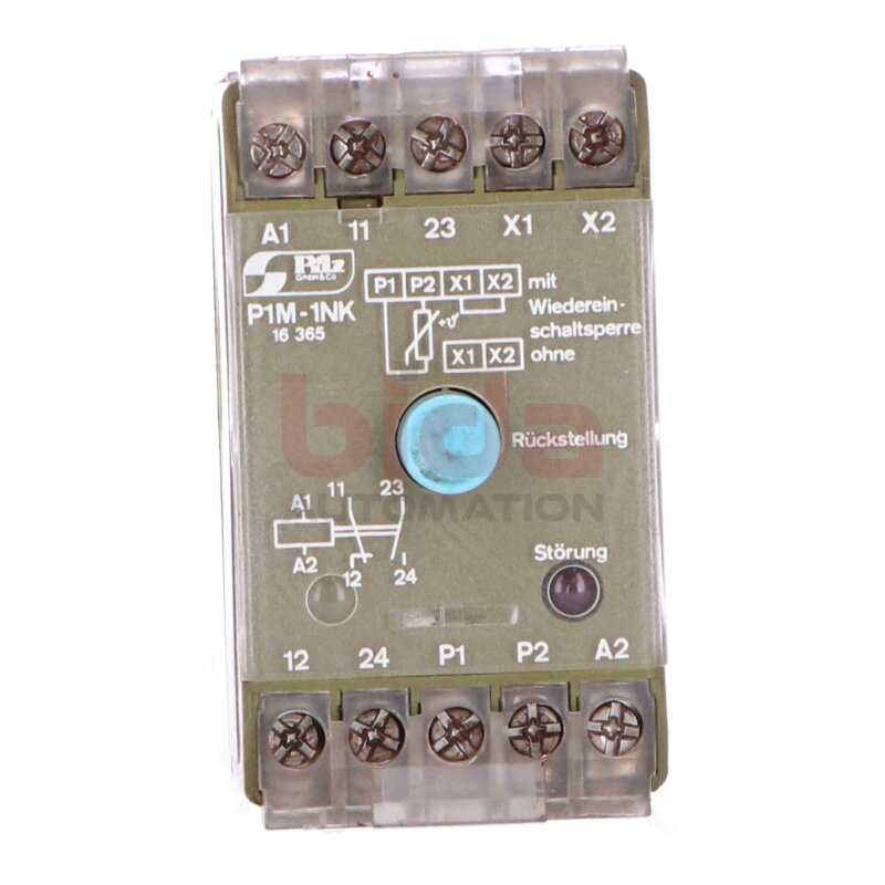 Pilz P1M-1NK/220V/1a/1r Temperatur&uuml;berwachungsrelais Temerature Monitoring Relay