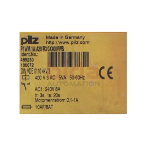 Pilz P1WM/1A/A20/R3/3X400VWS Wirkleistungsmesser Real...