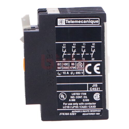 Telemecanique LA1- DN04 Hilfsschalterblock Auxiliary Switch Block