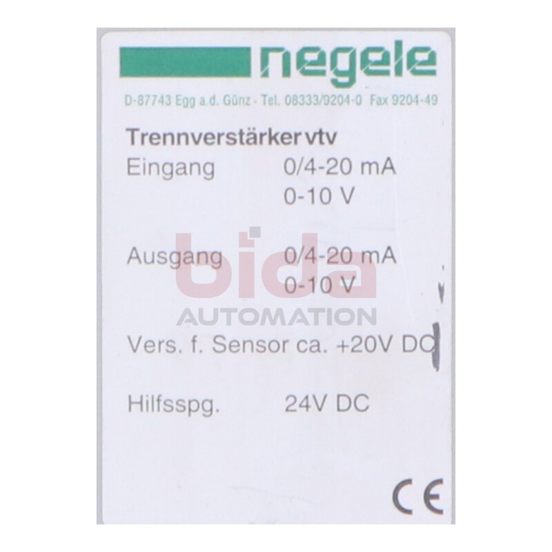 Negele vtv Trennverst&auml;rker Isolation Amplifier