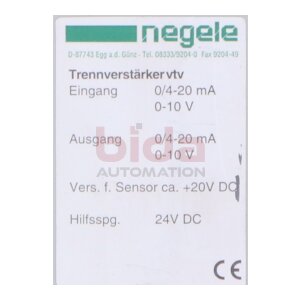 Negele vtv Trennverstärker Isolation Amplifier