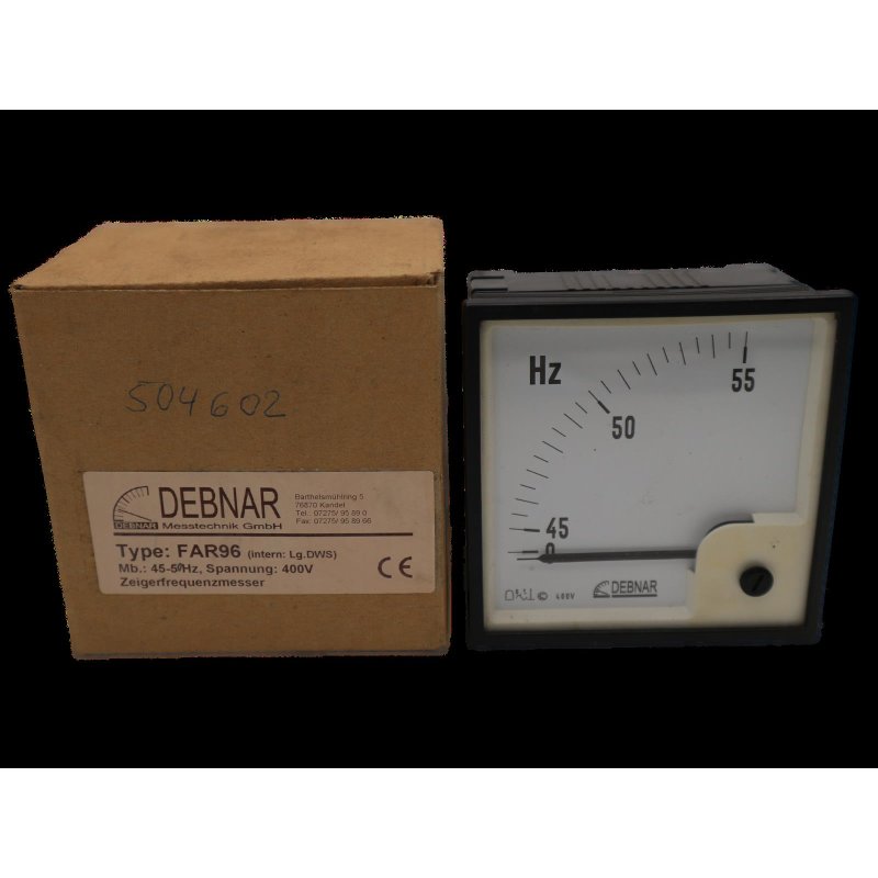 Debnar FAR96 45-55Hz Messger&auml;t Zeigerfrequenzmesser pointer frequency meter used
