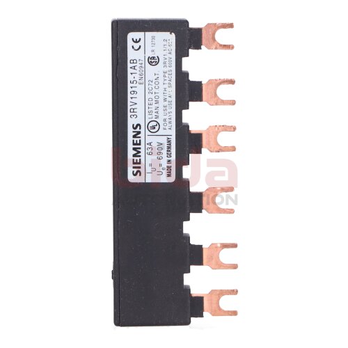 Siemens 3RV1915-1AB / 3RV1 915-1AB 3-Phasen-Sammelschiene 3-Phasen Busbar