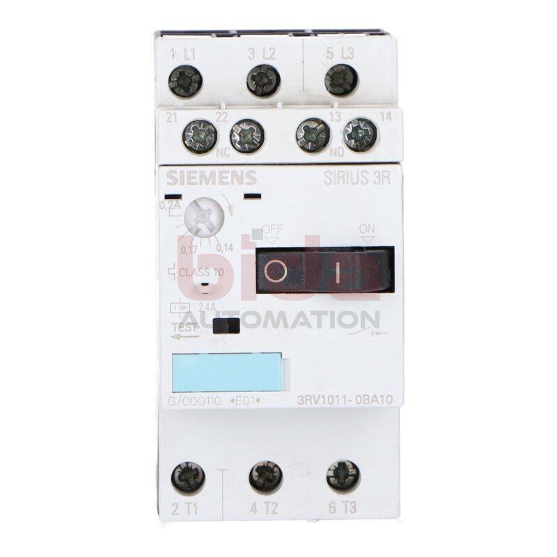 Siemens 3RV1011-0BA10 / 3RV1 011-0BA10 Leistungsschalter Circuit Breaker