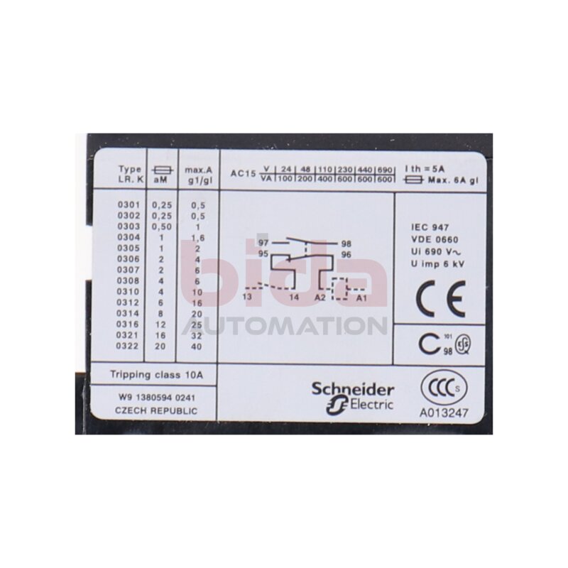 Telemecanique LR7K0310 Motorschutzrelais Motor Protection Relay