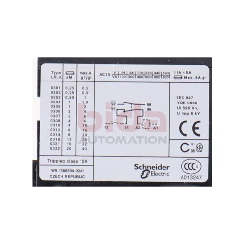 Telemecanique LR7K0310 Motorschutzrelais Motor Protection Relay