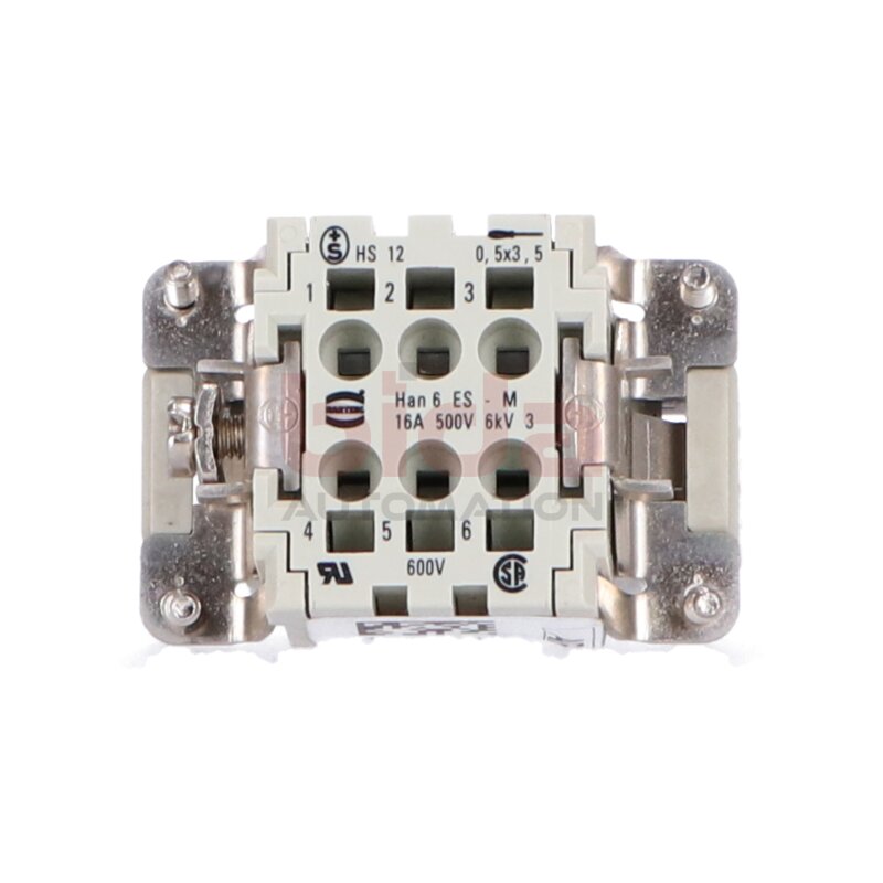 Harting Han 6 ES-M  Steckverbinder K&auml;figzugfederanschluss Conectors Cage Clamp Connection