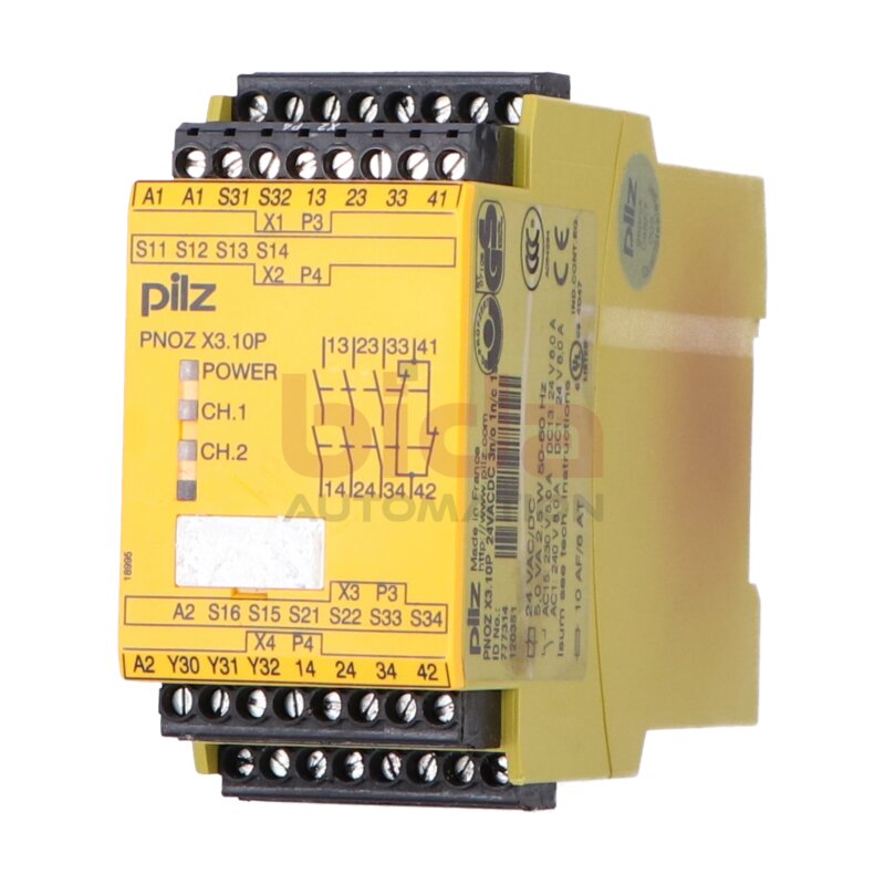 Pilz PNOZ X3.10P 24VACDC 3n/o 1n/c 1st  777314 Scherheitsschaltger&auml;t Safety Switchgear