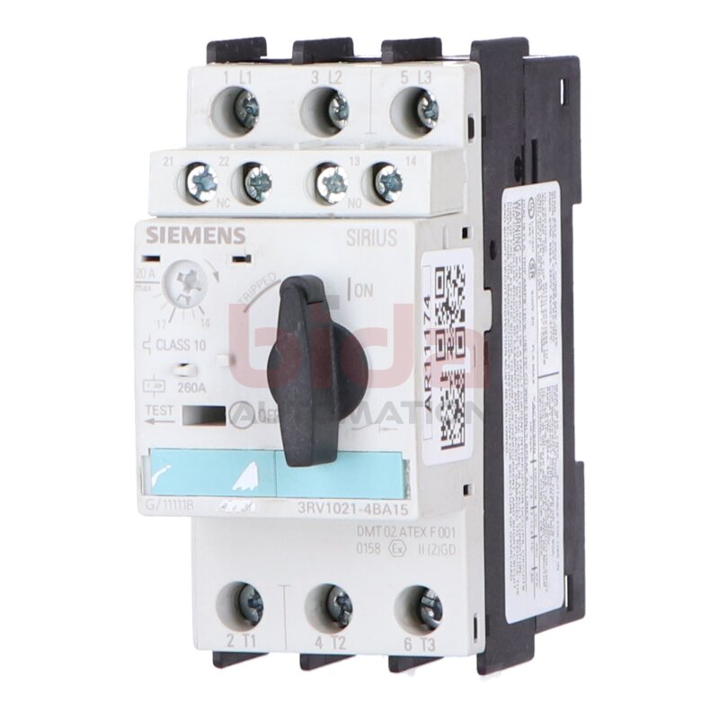 Siemens 3RV1021-4BA15 / 3RV1 021-4BA15 Leistungsschalter Circuit Breaker